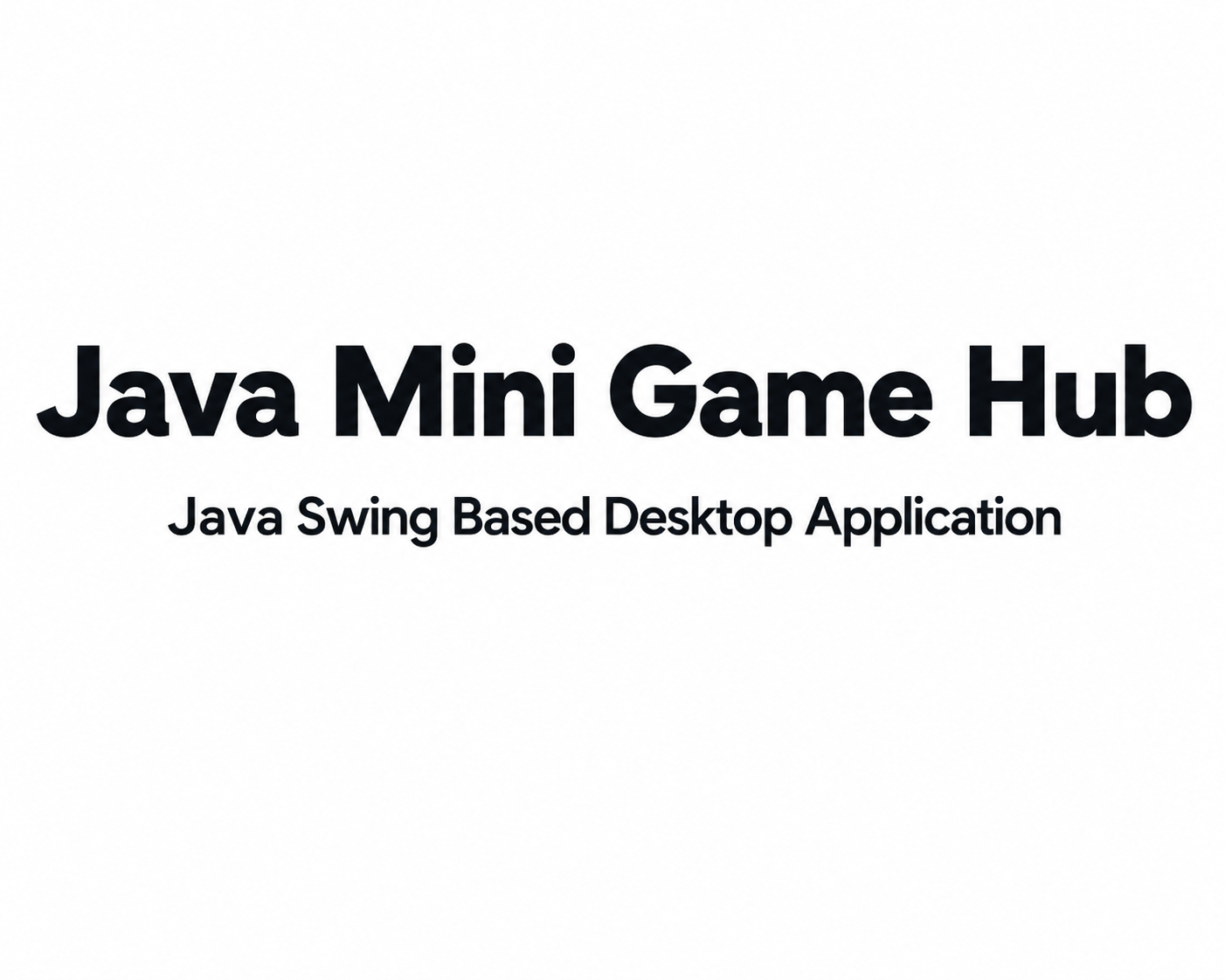 Java Mini Game Hub